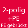 2-polig+PE, PE gebrückt                           