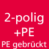 2-polig+PE, PE gebrückt                           